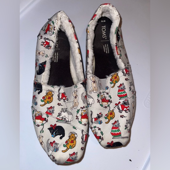 Christmas Cats Toms Women’s 10 - Picture 2 of 5
